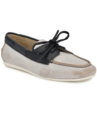 Nine West Women's Yacht Slip-on Casual Flat Loafers In White,blue Multi