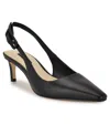 Nine West Women's Yurri Kitten Heel Dress Slingback Pumps In Black