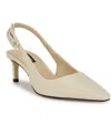 Nine West Women's Yurri Kitten Heel Dress Slingback Pumps In Cream