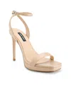 Nine West Women's Zadie Square Toe Stiletto Heel Dress Sandals In Neutral