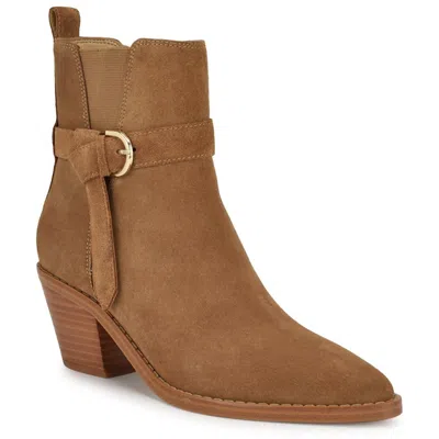 Nine West Womens Buckle Leather Ankle Boots In Multi