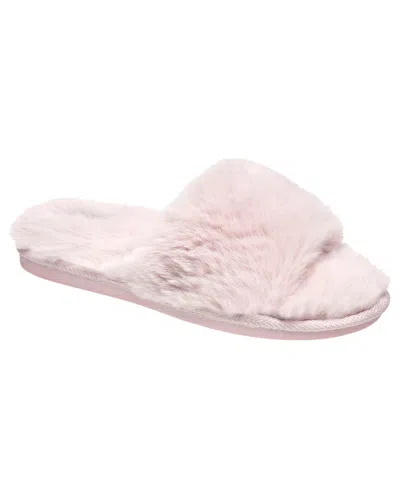 Nine West Womens Faux Fur Slippers In Pink