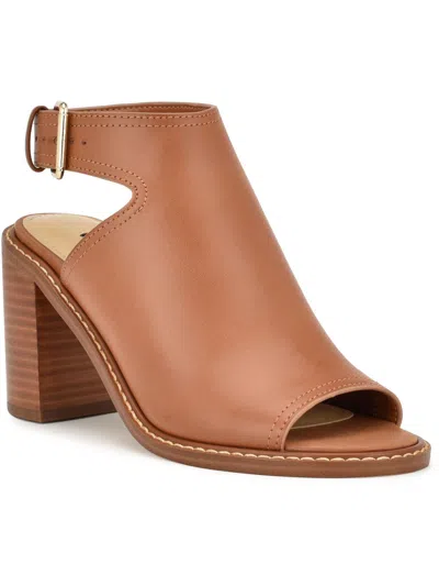 Nine West Womens Faux Leather Open Toe Block Heel In Multi
