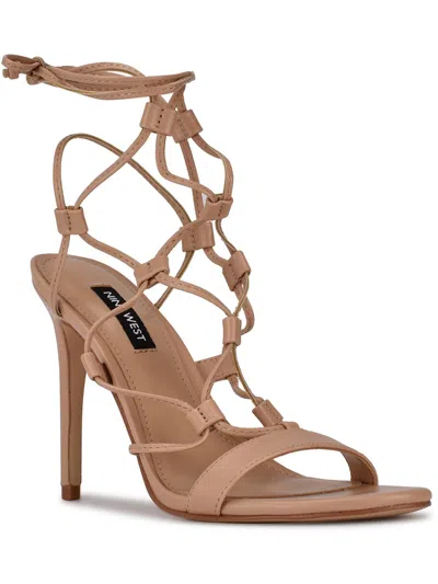 Nine West Womens Faux Leather Strappy Heels In Pink