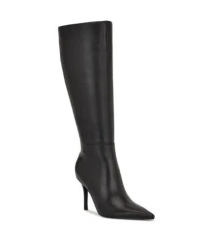 Nine West Womens Gerty Tall Stiletto Dress Boots Regular Wide Calf In Multi