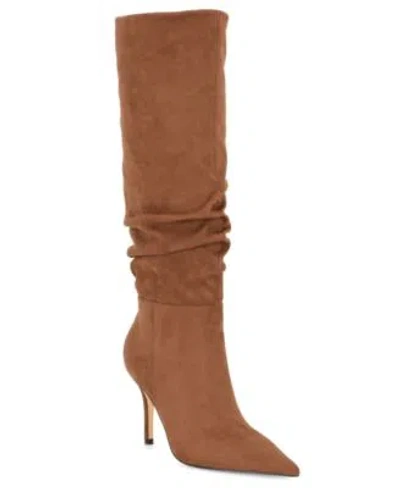 Nine West Womens Giorah Tall Slouch Stiletto Dress Boots Regular Wide Calf In Blue
