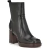 Nine West Womens Leather Platform Mid-calf Boots In Black