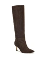 Nine West Womens Lorthey Tall Stiletto Dress Boots Regular Wide Calf In Brown