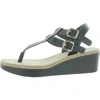 Nine West Womens Manmade T-strap Sandals In Black