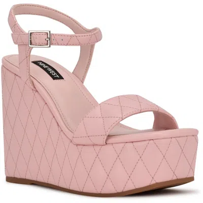 Nine West Womens Quilted Metallic Heels In Pink
