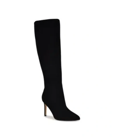 Nine West Womens Richy Tall Stiletto Boots Regular Wide Calf In Black