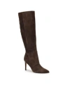 Nine West Womens Cook Tall Stiletto Dress Boots Regular Wide Calf In Brown