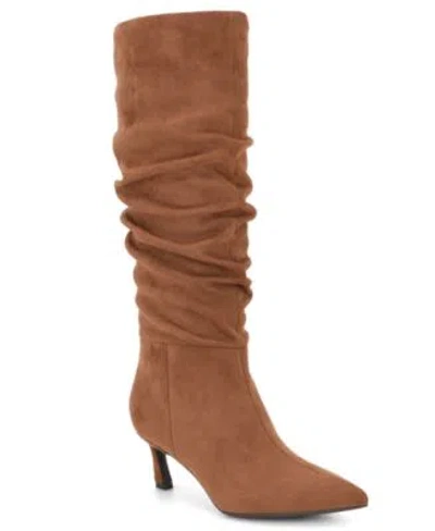 Nine West Womens Riyaa Tall Slouch Dress Boots Regular Wide Calf In Brown