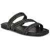 Nine West Womens Stretch Manmade Slide Sandals In Black