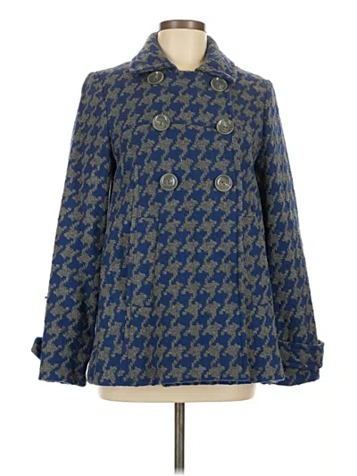 Pre-owned Nine West Wool Coat In Blue