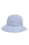 Nine West Woven Cloche Hat In Blue