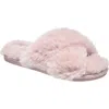 Nine West X-band Faux Fur Slipper In Pink