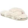 Nine West X-band Faux Fur Slipper In White