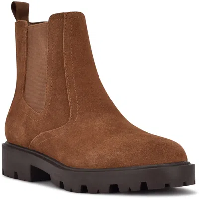 Nine West Yeeps Womens Stretch Pull On Chelsea Boots In Multi
