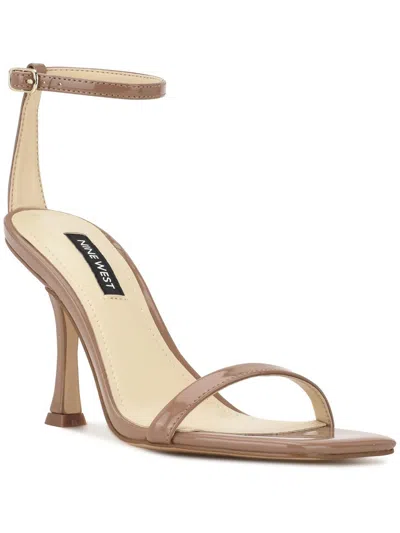Nine West Yess 3 Womens Patent Square Toe Pumps In Beige