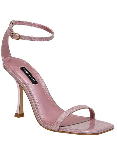 Nine West Yess3 Womens Buckle Dressy Heels In Pink
