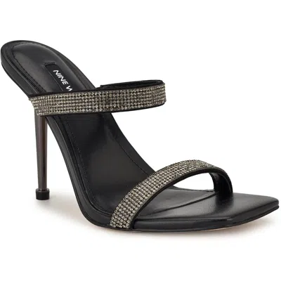 Nine West Yo Girl Womens Embellished Man Made Heels In Black