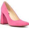 Nine West Yolend Square Toe Pump In Medium Pink
