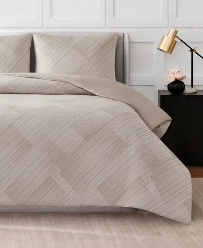 Nine West Zamira Reversible 3-piece Comforter Set, King In Brown