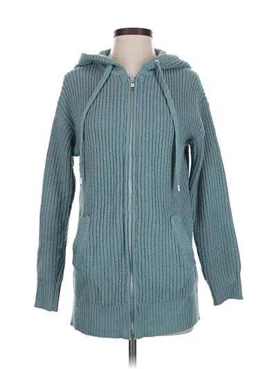 Pre-owned Nine West Zip Up Hoodie In Blue