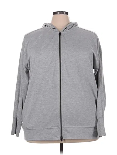 Pre-owned Nine West Zip Up Hoodie In Gray