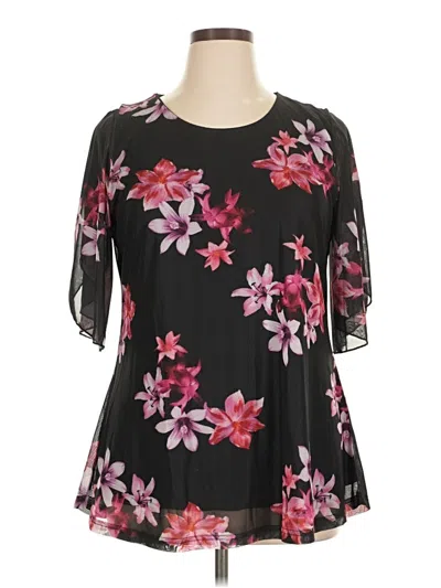 Pre-owned Ninedaily Short Sleeve Blouse In Black
