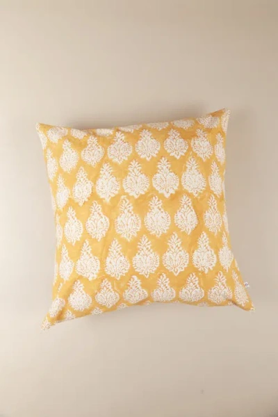 Ninéh Golden Sunrise Hand Block Print Pillow
