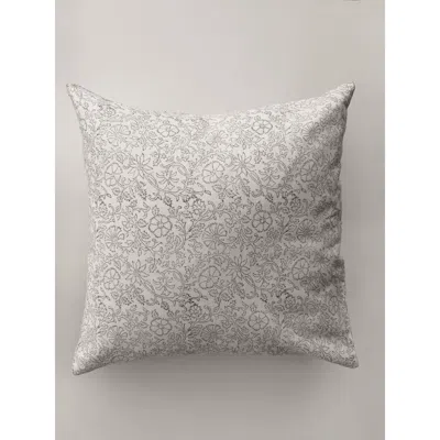 Ninéh Soft Smoke Block Print Pillow In Gray