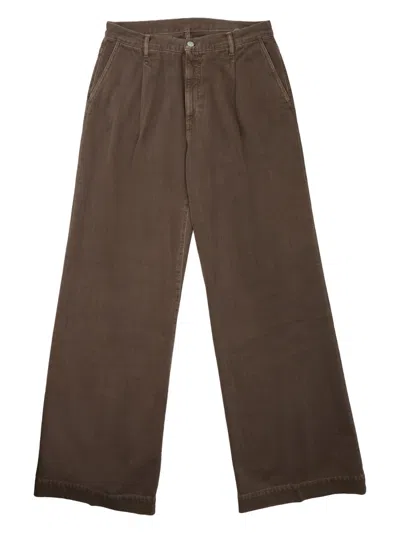 Nine:inthe:morning Cotton Trousers For Women - Fw25 In Brown