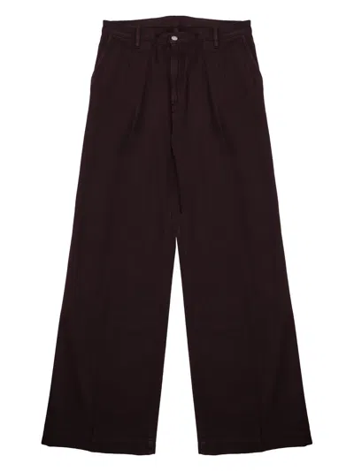 Nine:inthe:morning Jeans Ampio In Cotone In Brown