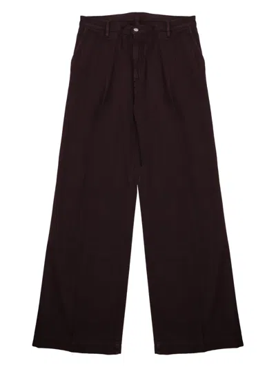 Nine:inthe:morning Jeans Ampio In Cotone In Brown