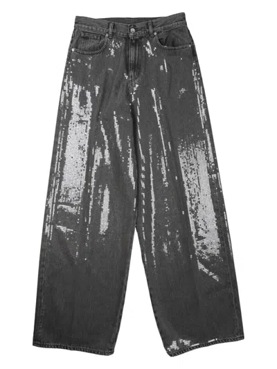 Nine:inthe:morning Mini Jethe Denim With Paintillettes For Women In Gray