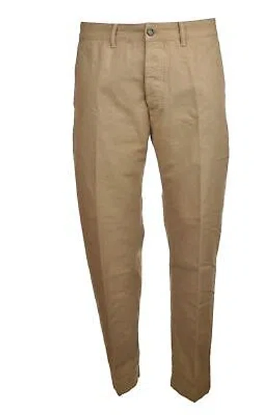 Pre-owned Nine:inthe:morning Man Pantalone Cavallo Basso Beige 17433