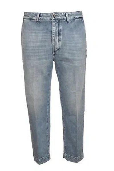 Pre-owned Nine:inthe:morning Man Pantalone Cavallo Basso Denim 14874 In Blue