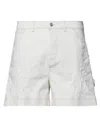 Nine:inthe:morning Nine In The Morning Man Denim Shorts White Size 31 Cotton, Elastane In White