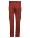 Nine:inthe:morning Nine In The Morning Man Pants Rust Size 32 Cotton, Elastane In Red