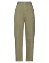 Nine:inthe:morning Nine In The Morning Woman Denim Pants Military Green Size 30 Cotton In Green