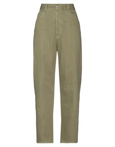 Nine:inthe:morning Nine In The Morning Woman Denim Pants Military Green Size 30 Cotton