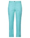 Nine:inthe:morning Nine In The Morning Woman Pants Turquoise Size 28 Cotton, Elastane In Blue