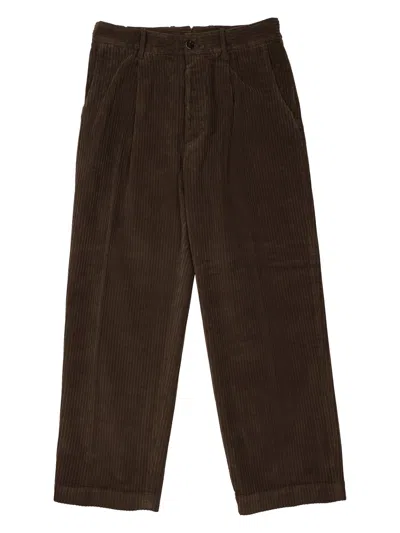 Nine:inthe:morning Chino Pleated Trousers For Men In Brown
