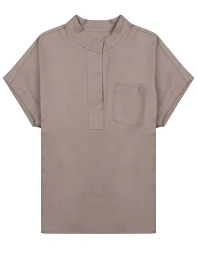 Nine:inthe:morning Women's Linen Shirt - Ilenia Mini In Brown