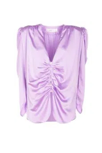 Nineminutes Blusa Arricciata Lilla In Viola