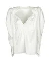 Nineminutes Blusa Bianca Lucida In Bianco