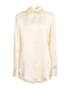 Nineminutes Camicia In Raso Woman Shirt Cream Size 8 Polyester, Elastane In White