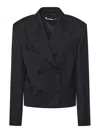 Nineminutes Cropped Tuxedo Blazer In Black